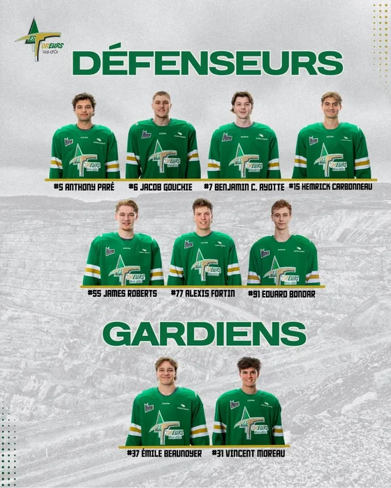 Brigade défensive des&nbsp; Foreurs de Val-d'Or.&nbsp;