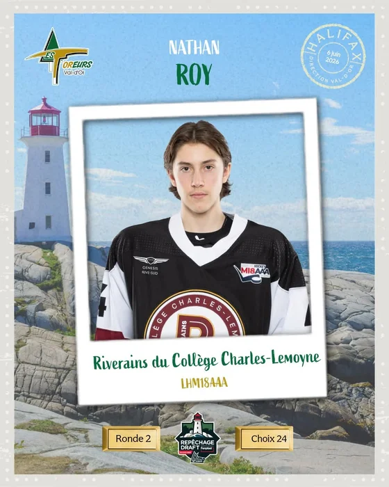 Nathan Roy des Riverains du Collège Charles-Lemoyne&nbsp;